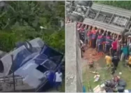 Bus PO New Shantika Ringsek Terjun Bebas dari Tol Pemalang