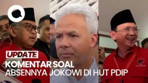 Soal Absennya Jokowi Di Hut Ke-51 Pdip, Ini Respons Ahok Hingga Ganjar 2 Jokowi Di Hut Ke-51 Pdip