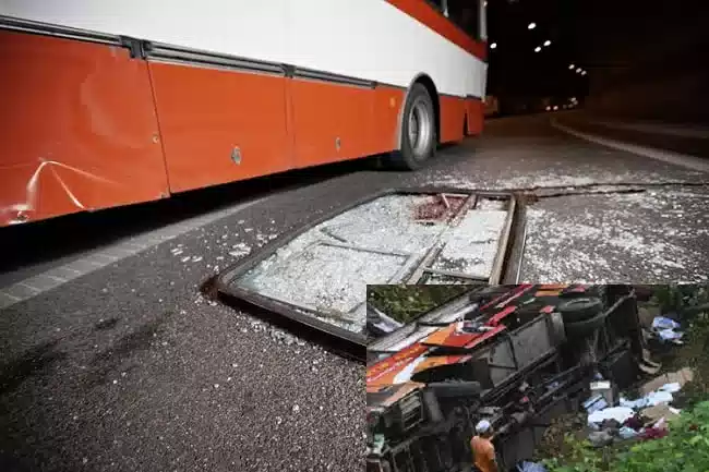 Bus Rombongan Siswa Dan Guru Sman 1 Sidoarjo Alami Kecelakaan Di Tol Ngawi 1 Siswa Dan Guru Sman 1 Sidoarjo Alami Kecelakaan
