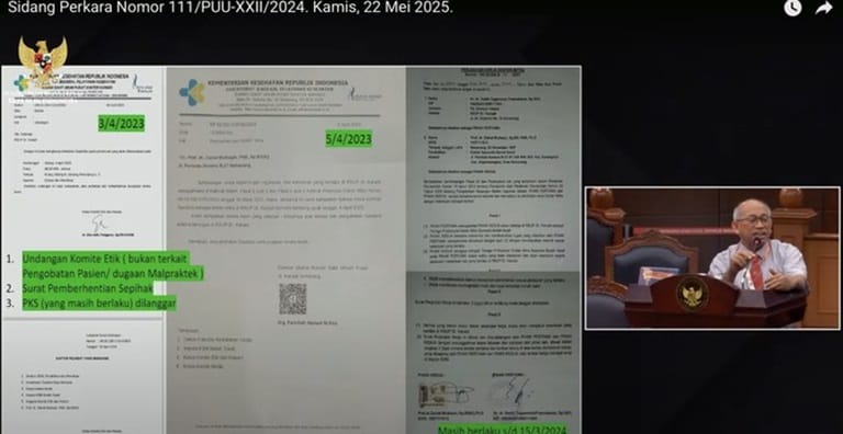 Dokter Spesialis Bersaksi Di Mk: Dipecat Setelah Menulis Kritik Untuk Menkes 1 Dokter Spesialis Bersaksi Di Mk: Dipecat Setelah Menulis Kritik Untuk Menkes