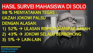 Hasil Survei Kampus Ini Bikin Kaget! Mahasiswa Kompak Sebut Ijazah Jokowi Palsu 1 Hasil Survei Kampus Ini Bikin Kaget! Mahasiswa Kompak Sebut Ijazah Jokowi Palsu